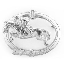 Loriece Sterling Silver Jumper Oval Brooch