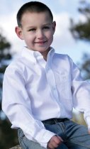 Cinch Boy's Solid White Pinpoint Shirt