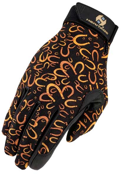 Heritage Performance Gloves in Horseshoe Print
