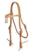 Tory Harness Leather Knotted Browband Headstall