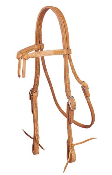 Tory Harness Leather Knotted Browband Headstall