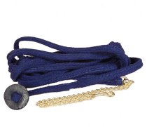 Tory Leather White Cotton Lunge Line with Chain