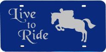 License Plate - Live to Ride
