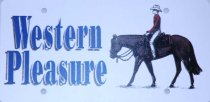 Plastic License Plate - Western Pleasure