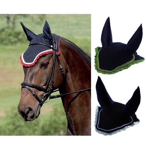 USG Elegant Crocheted Fly Veils in Navy