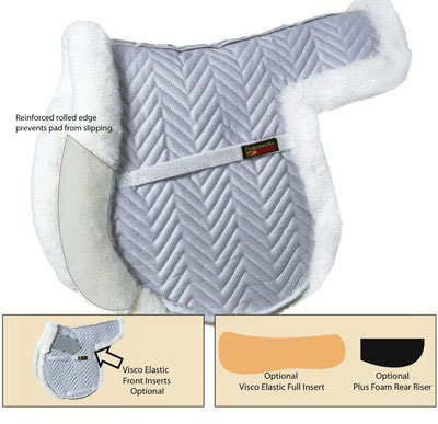 Fleeceworks Field Hunter Partial-Trim Sheepskin Saddle Pad