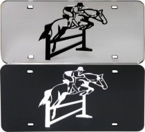 License Plate - Jumping Horse and Rider