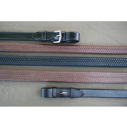 KL Select Pimple Rubber Reins 1/2 Inch BROWN