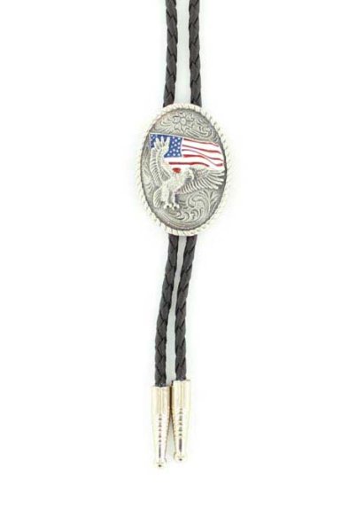 M&F Western Eagle with USA Flag Bolo Tie