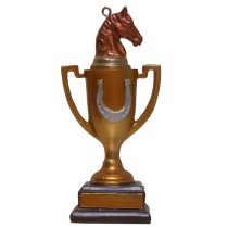 Personalizable Equestrian Trophy Ornament - Horse Shoe