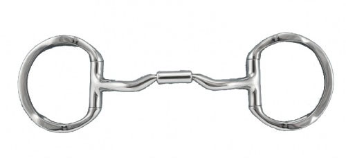 Myler Eggbutt Bit with Hooks and Low Port Comfort Snaffle