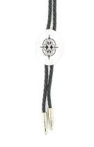 M&F Western Silver and Black Bolo Tie