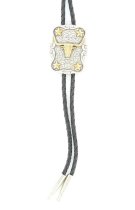 M&F Western Rectangle Longhorn Bolo Tie