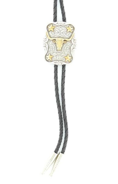 M&F Western Rectangle Longhorn Bolo Tie