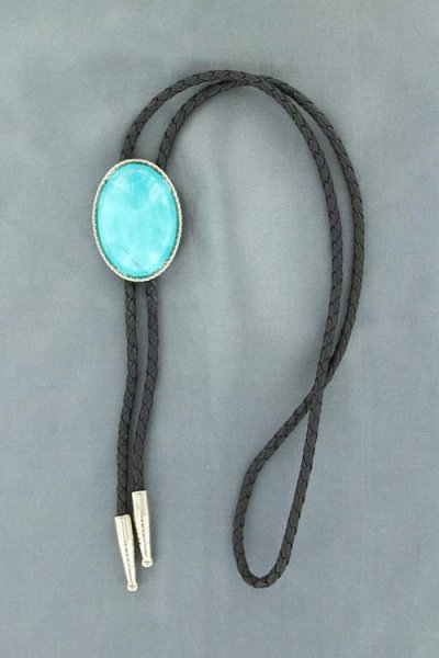 M&F Western Turquoise Oval Bolo Tie