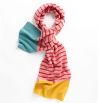 Joules Bawdy Pink Stripe Women's Scarf