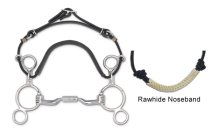 Myler 2-Ring Combo Bit w/ Low Port Comfort Snaffle Rawhide