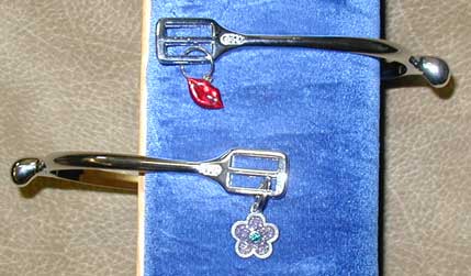 Spur Charms with Crystal