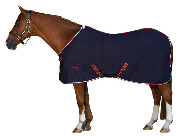 WeatherBeeta Cotton Show Sheet in Navy/Red/White 72