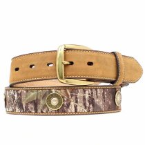 Nocona Men's Mossy Oak Camo Shotgun Shell Belt 34, 42