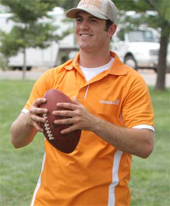 Cinch Men's Tech Polo in Orange XS