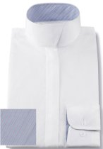 RJ Classics Wrap Collar Prix Show Shirt with Blue Stripe 38