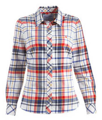 Joules Women's Milford Shirt in Cassie Check Creme
