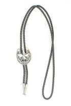 M&F Western Silver Horseshoe and Star Bolo Tie