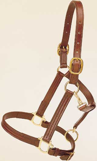 Tory Triple Stitched Leather Halter