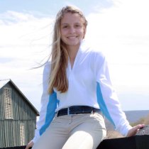 Equi-Dri Ladies Aero Long Sleeve w/Copan Blue