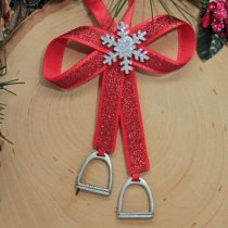 Loriece Red Ribbon Stirrups Ornament