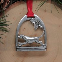 Loriece Hound and Horseshoe Ornament
