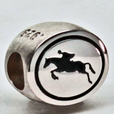 Loriece Silver Slide Bead - Jumper/Horseshoe