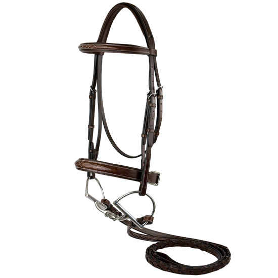 M. Toulouse Platinum Devon Fancy Stitched English Bridle