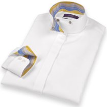 Essex Classics White Shirt with Wrap Collar