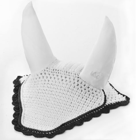 USG Crochet Fly Veils in White/Black