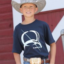Cinch Boy's Navy Logo Tee L