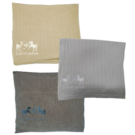 Equine Couture Cable Knit Throw