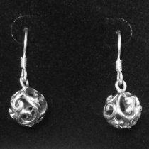 Handcrafted Morning Glory Silver Earrings