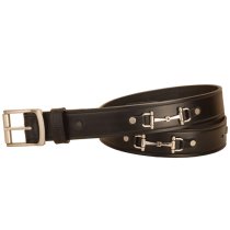 Tory Leather Wide Belt with Nickle Bits