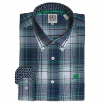 Cinch White and Navy Plaid Button Down
