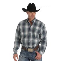 Cinch White and Navy Plaid Button Down