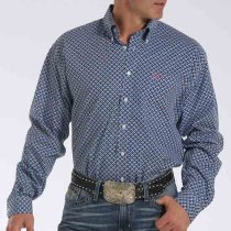 Cinch Blue Diamond Button Down XL