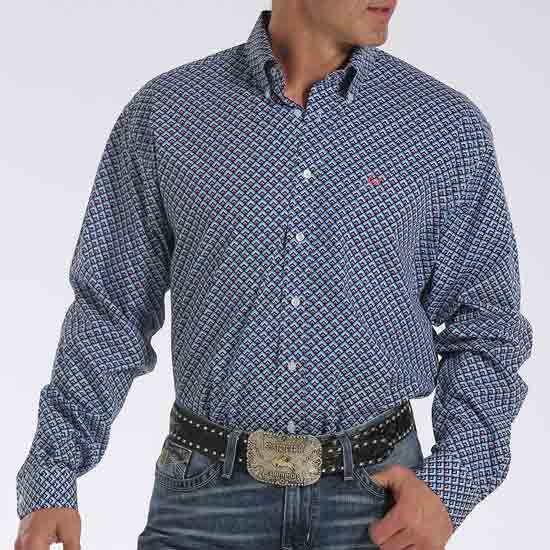 Cinch Blue Diamond Button Down XL
