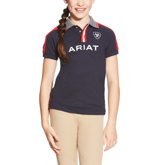 Ariat Children's FEI Team Polo in Navy L