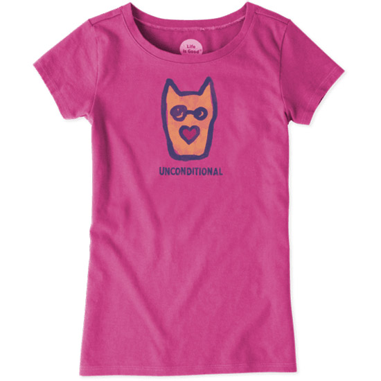 Life is Good Girl's Unconditional Love Crusher Tee