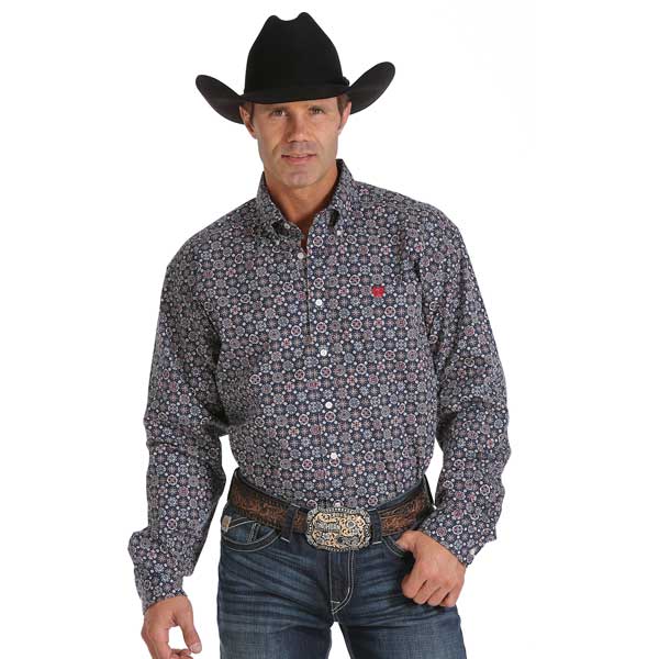 Cinch Navy Longsleeve Snowflake XL