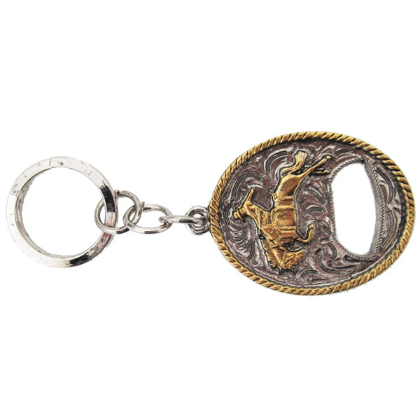 And West Bucking Horse Bottle Opener Key Chain