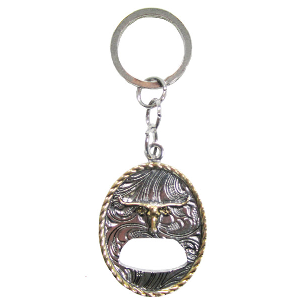 And West Longhorn Bottle Opener Key Chain