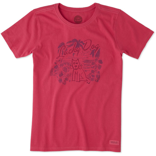 Life is Good Crusher Tee Lucky Dog L